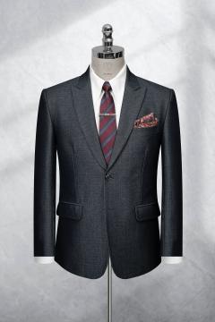 Bộ Suit Xám Đen Hoạ Tiết Kẻ Mờ Classic Fit TGS392
